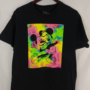 Disney X Neff Mickey acid trip tshirt L men's